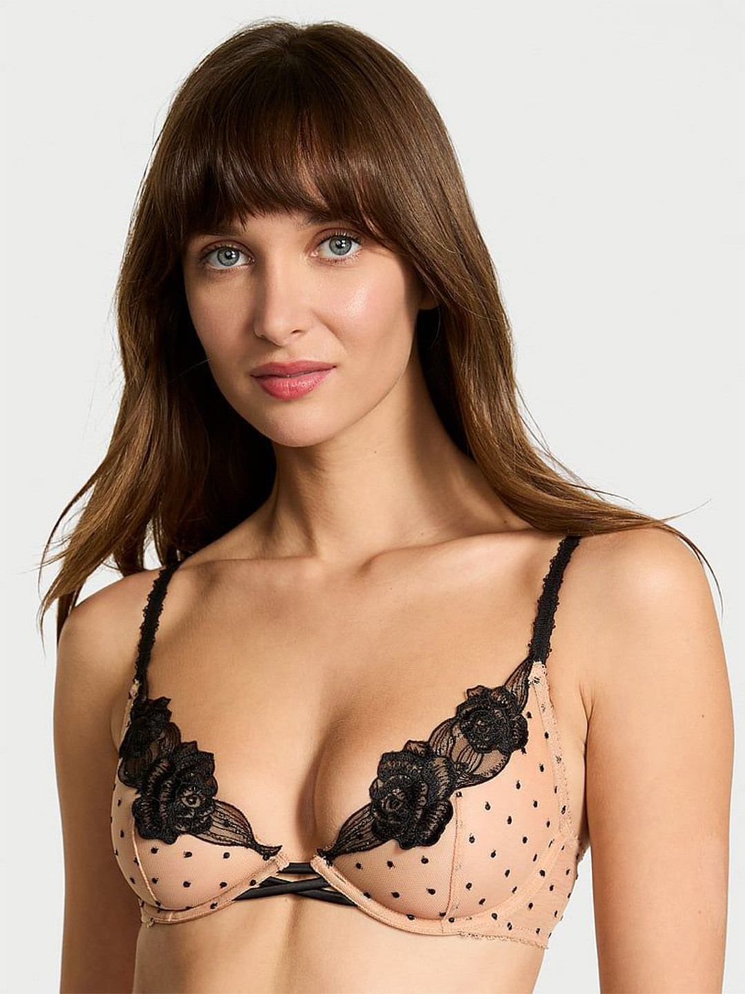 Victoria's Secret Polka Dot Embellished Bra Medium Coverage Underwired