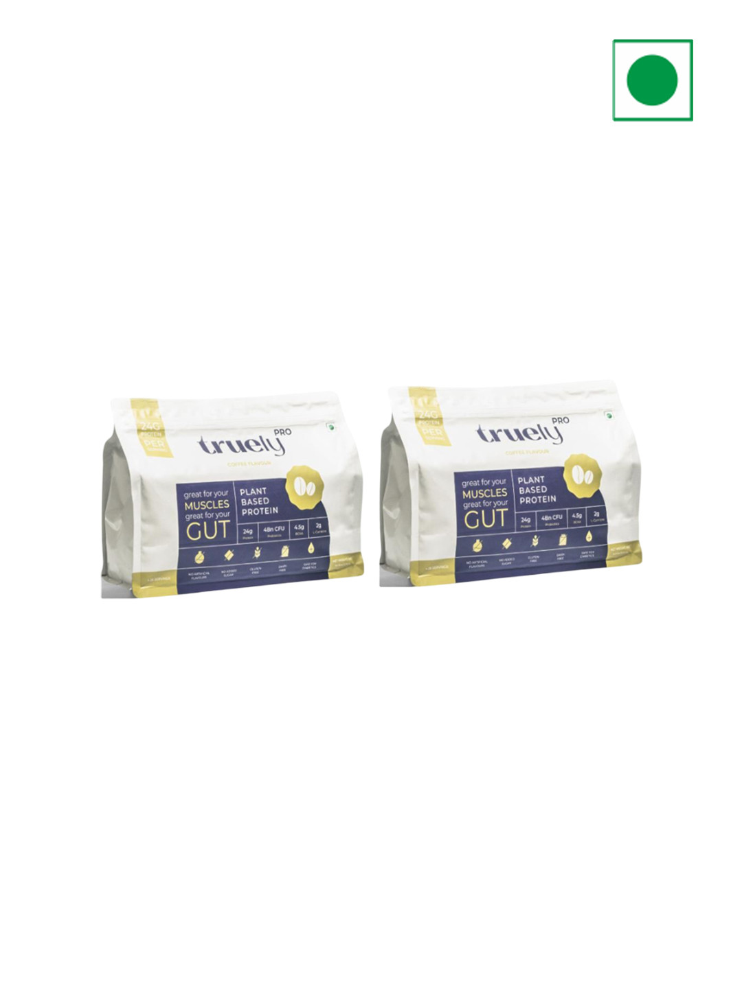 Truely Health Set Of 2 Plant Based Protein - 1 Kg Each - Coffee Flavor