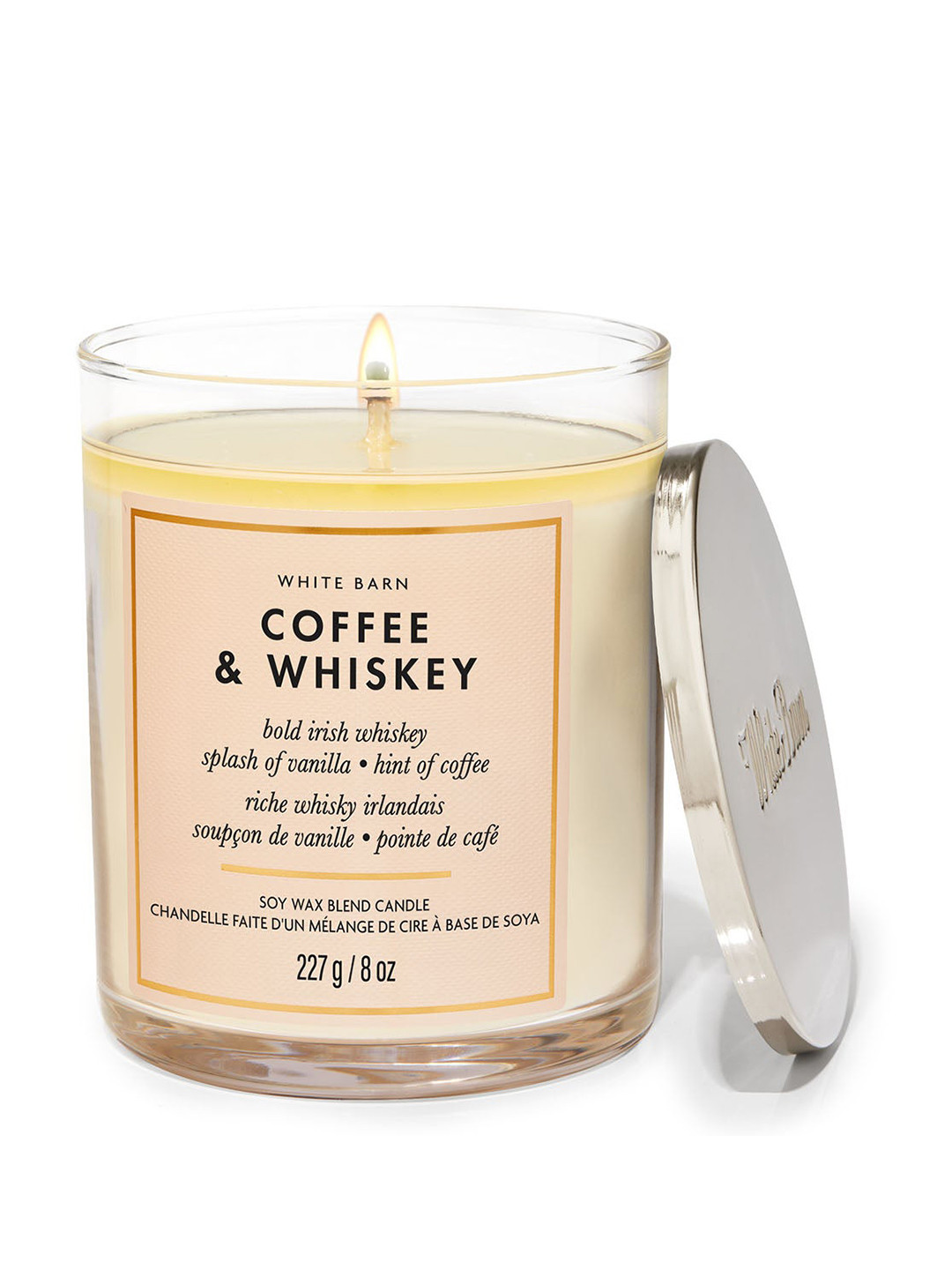 Bath & Body Works Scented 1 Wick Coffee & Whiskey Solid Geometric Regular Jar Candles
