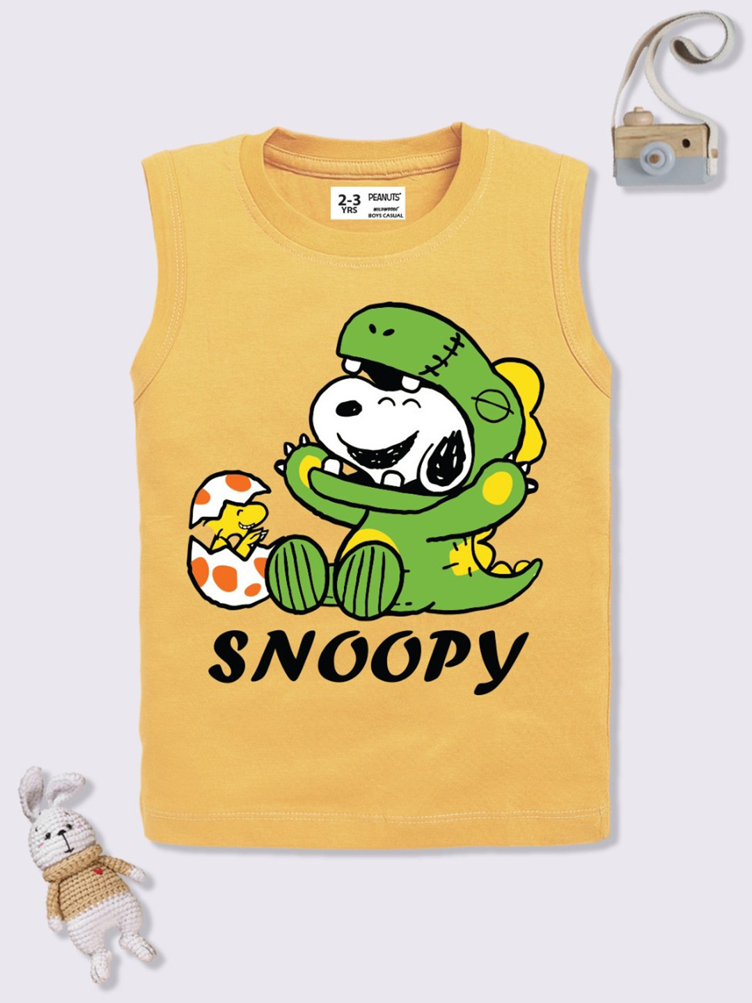 YK X Minute Mirth Boys Snoopy Printed Pure Cotton T-shirt