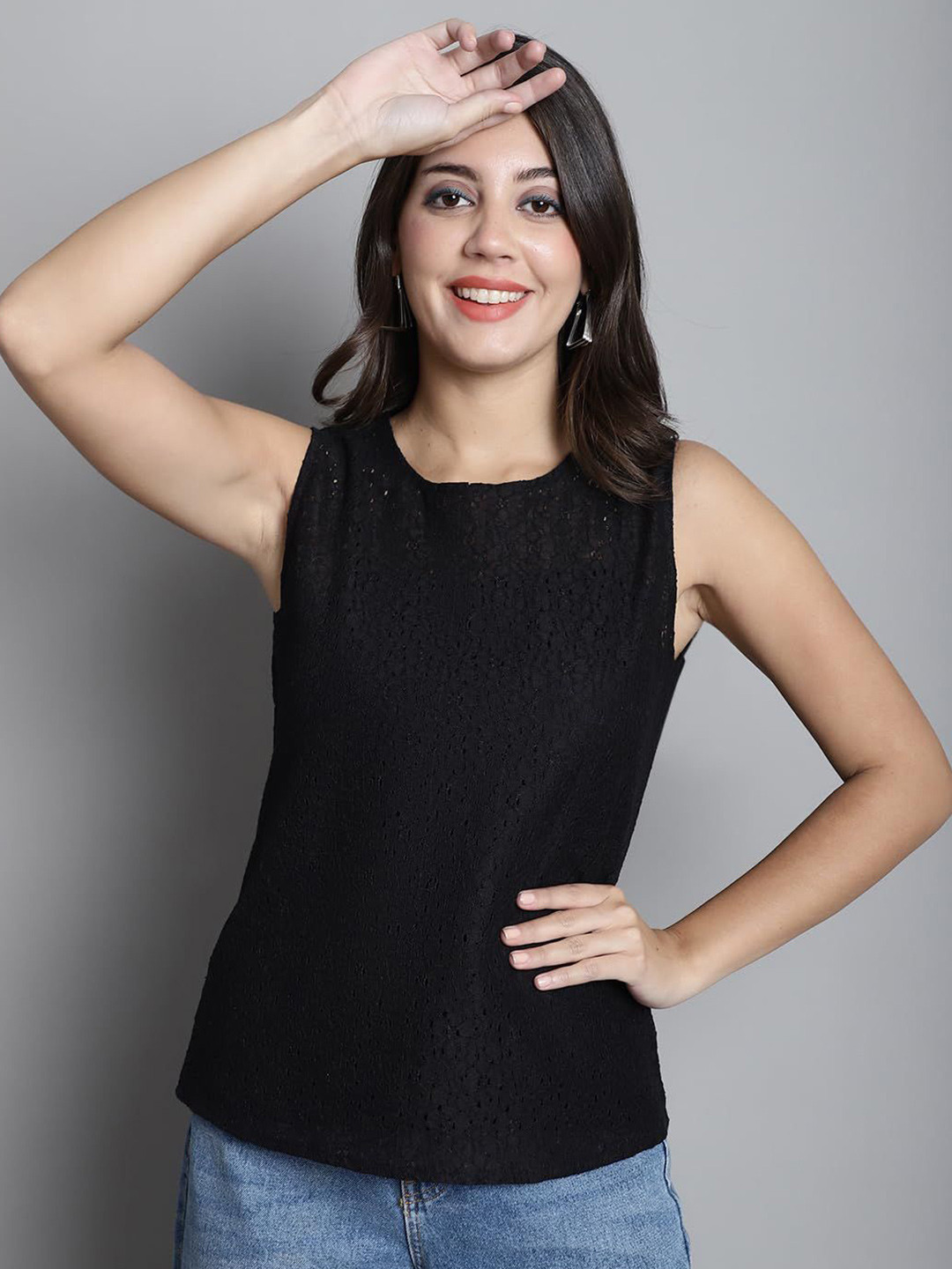 SZN Black Lace Top with Camisole