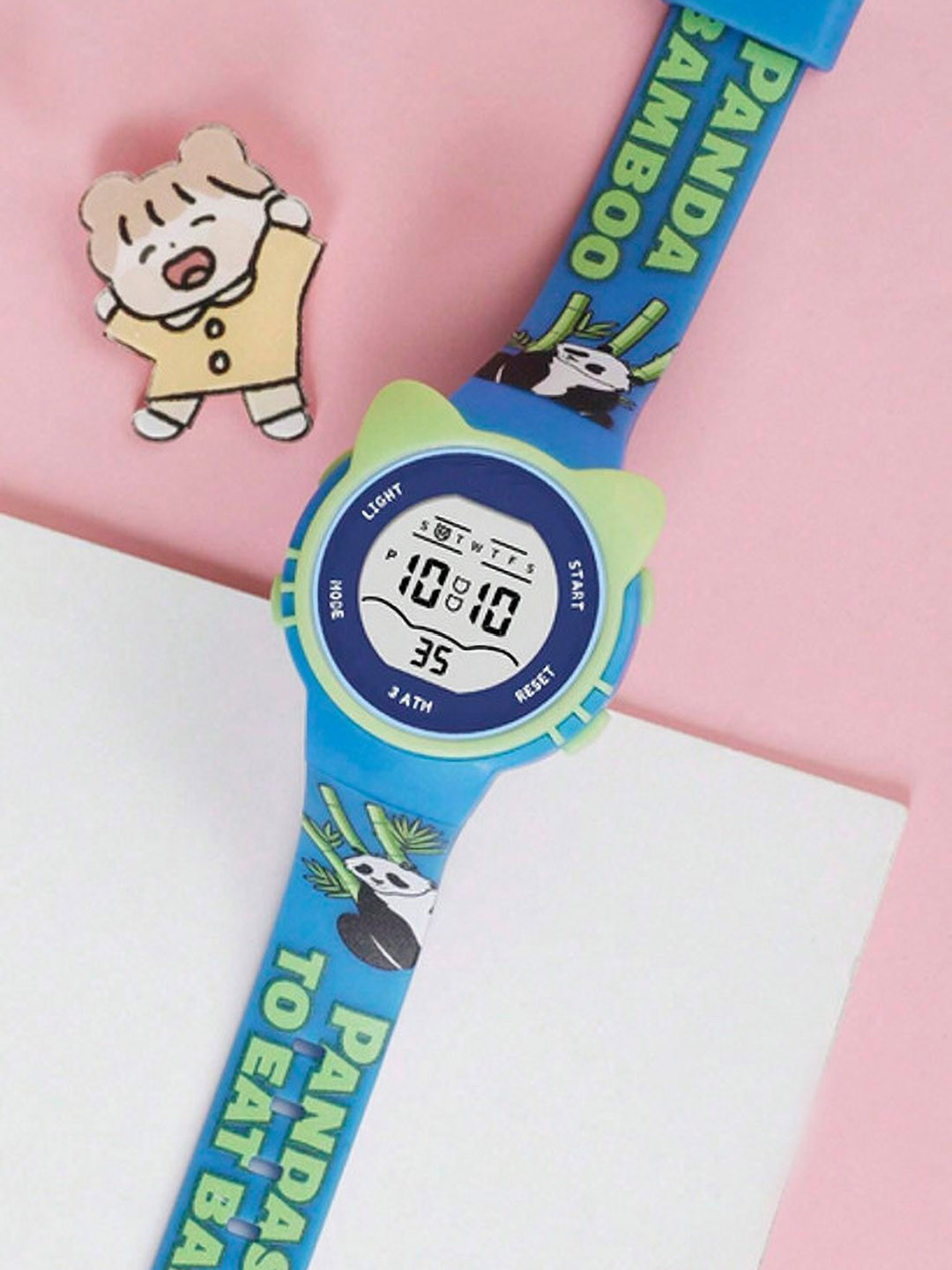Otage Unisex Kids Printed Dial & Textured Straps Digital Watch 2206LK CAT -DarkBlue4