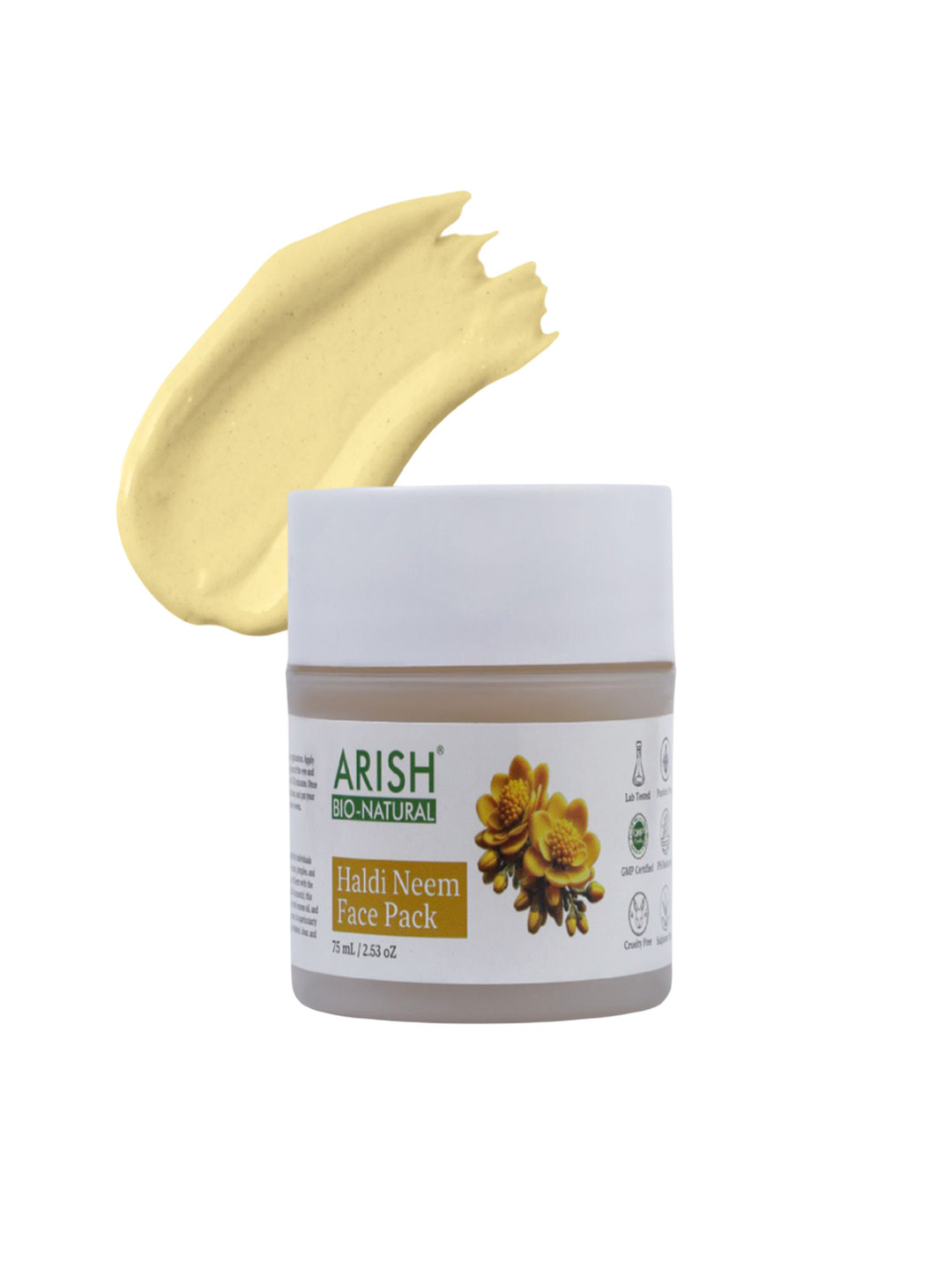 ARISH BIO-NATURAL Haldi Neem Face Pack With Chandan For Acne Or Blemishes - 75 ml