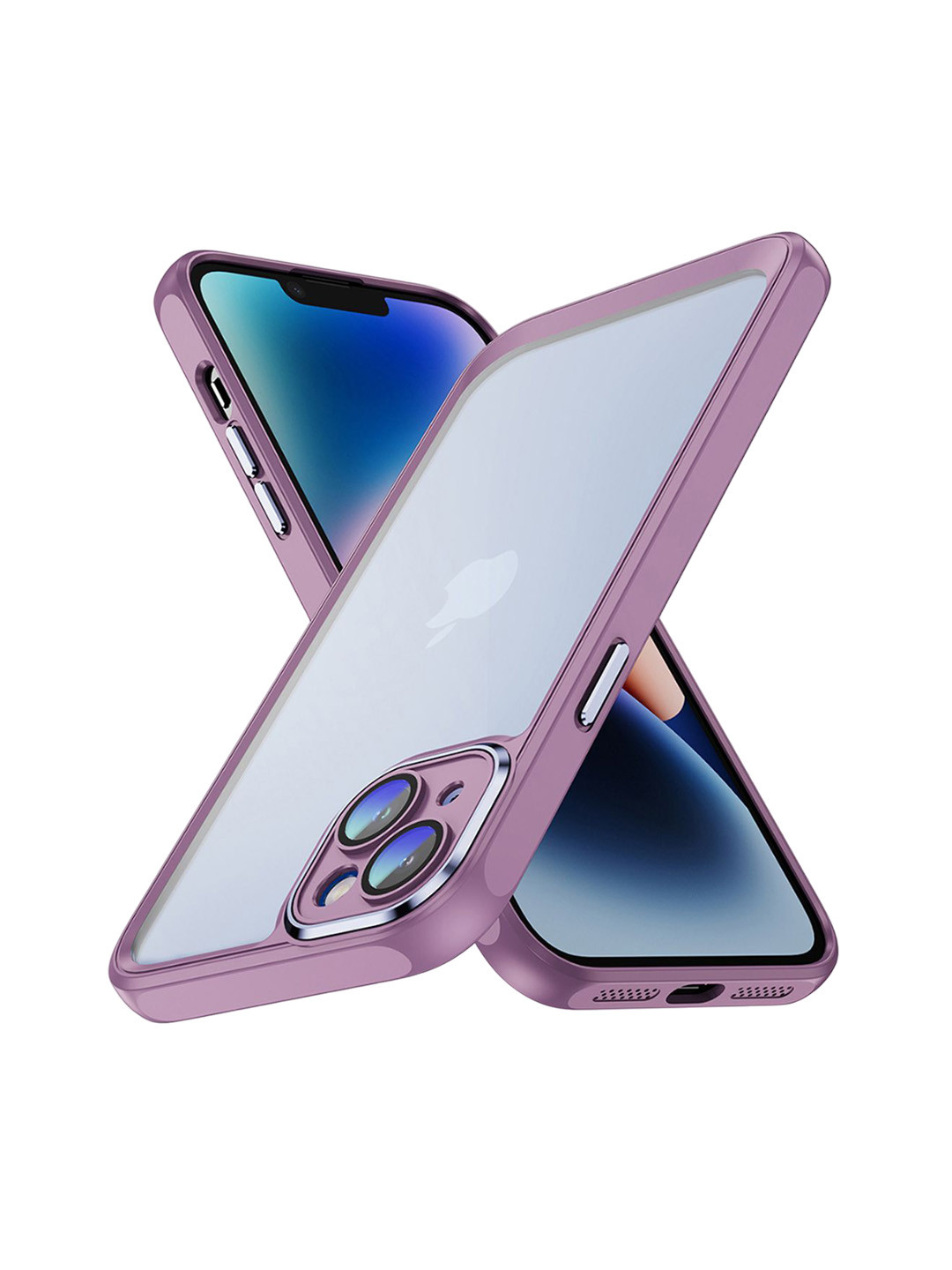 QRIOH iPhone 15 Plus Lavender Hybrid Clear Case
