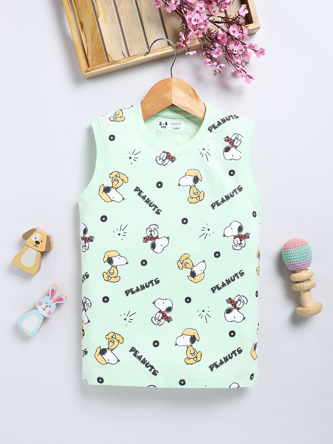 YK X Minute Mirth Boys Pure Cotton Peanuts Printed T-shirt