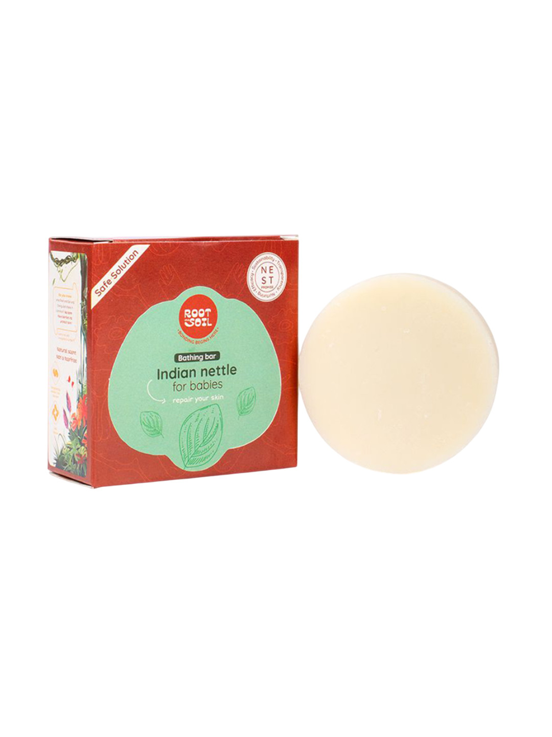 Root And Soil Baby Indian Nettle Bathing Bar For Skin Protection - 100 g