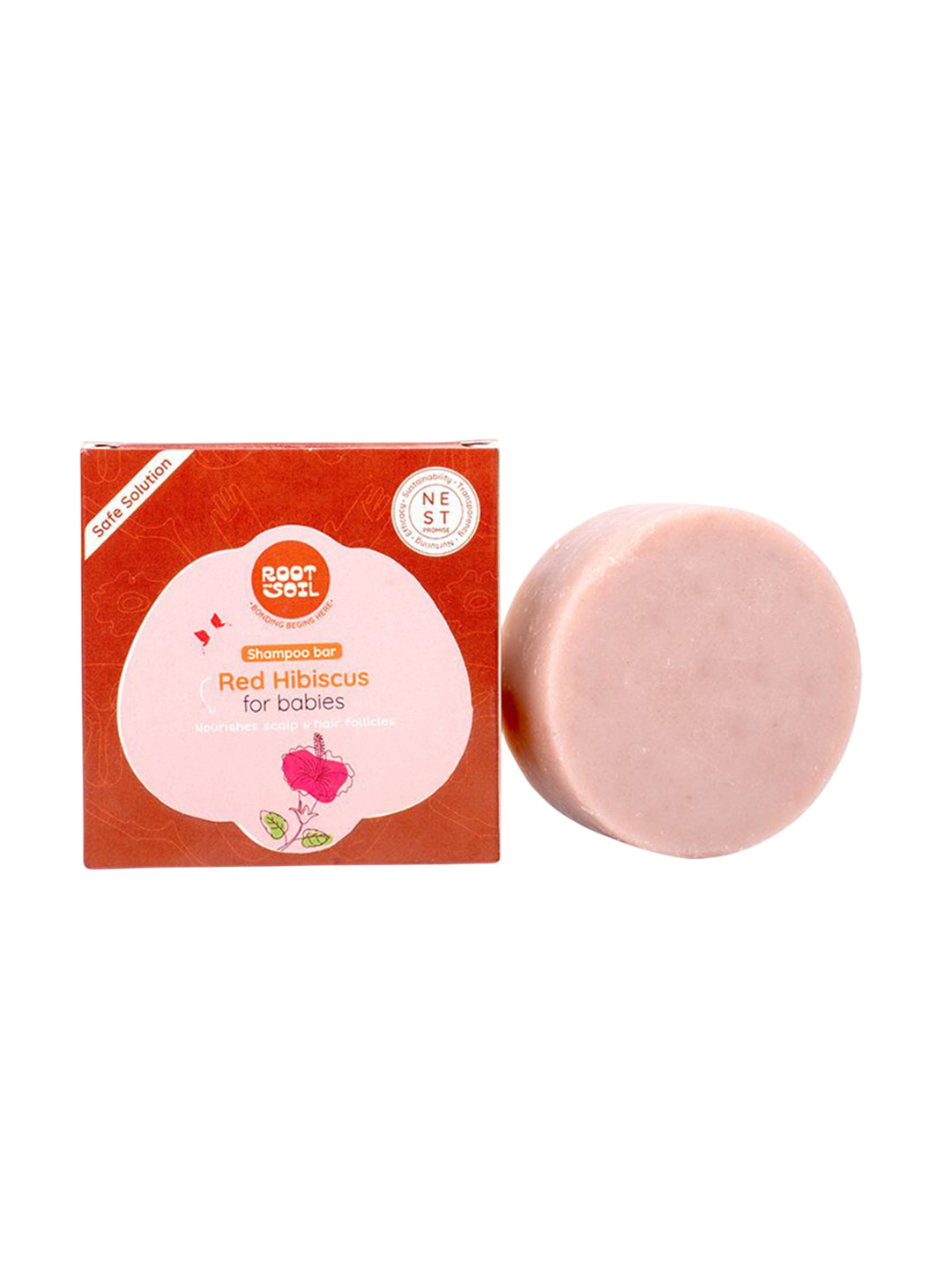 Root And Soil Babies Red Hibiscus Shampoo Bar- 100 g