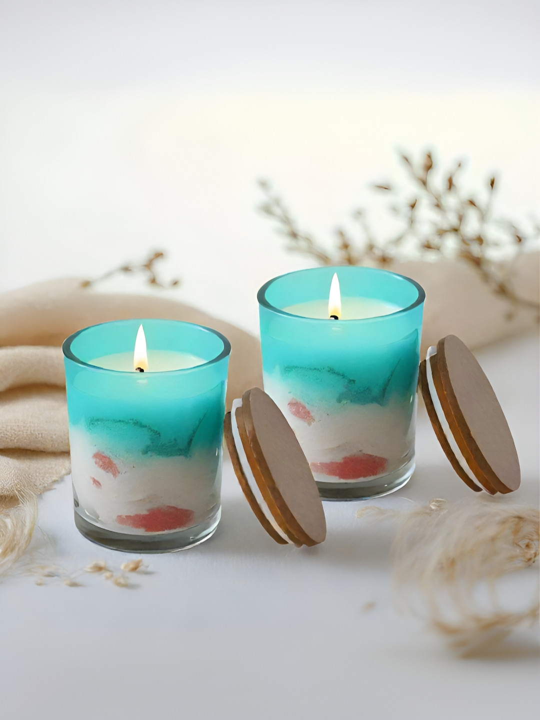 The Better Home for Home Bedroom 2Pcs Plum Blossom Five Degrees (Fruity and Floral) Jar Candles