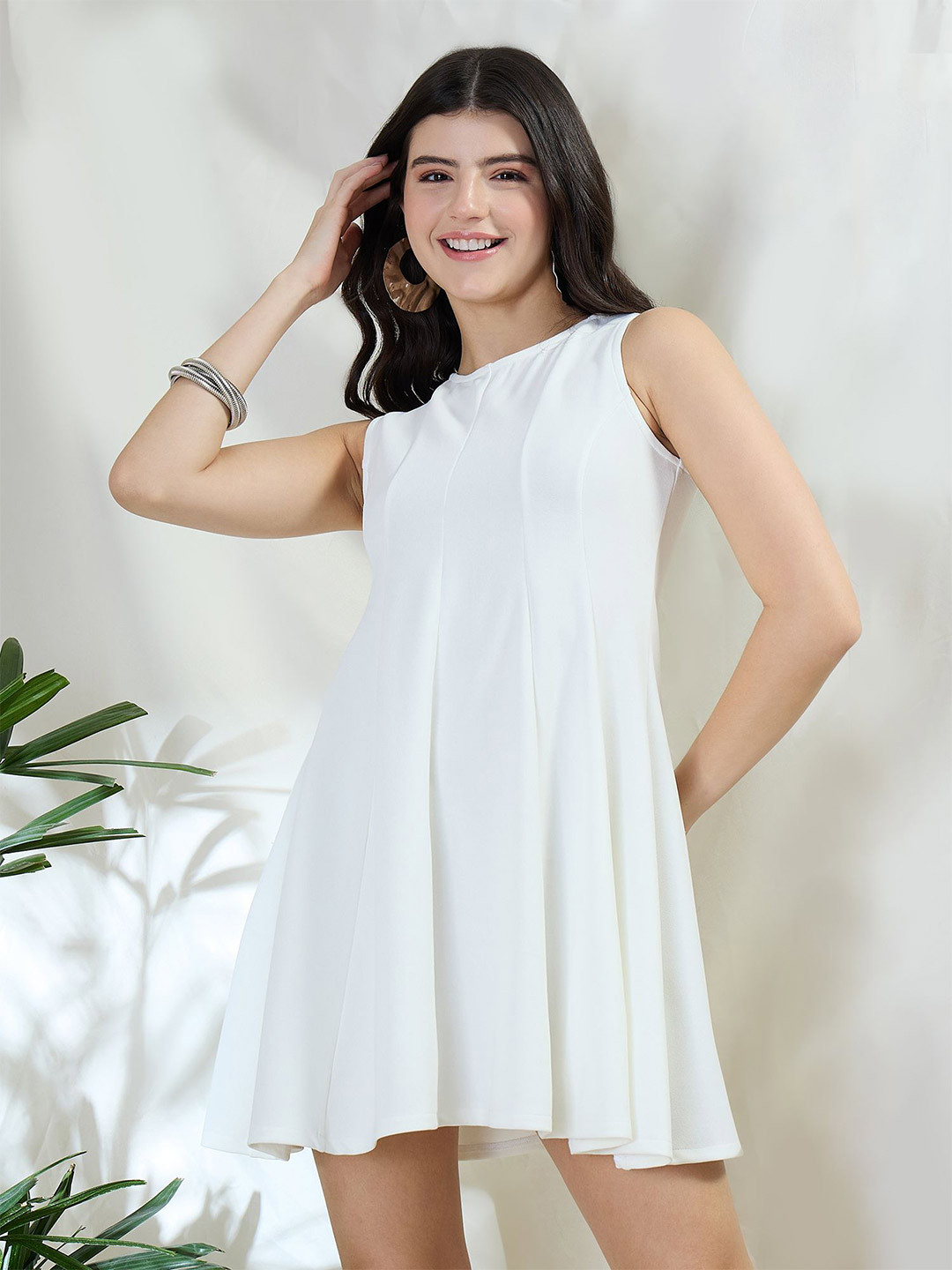 DRAPE AND DAZZLE Fit & Flare Dress