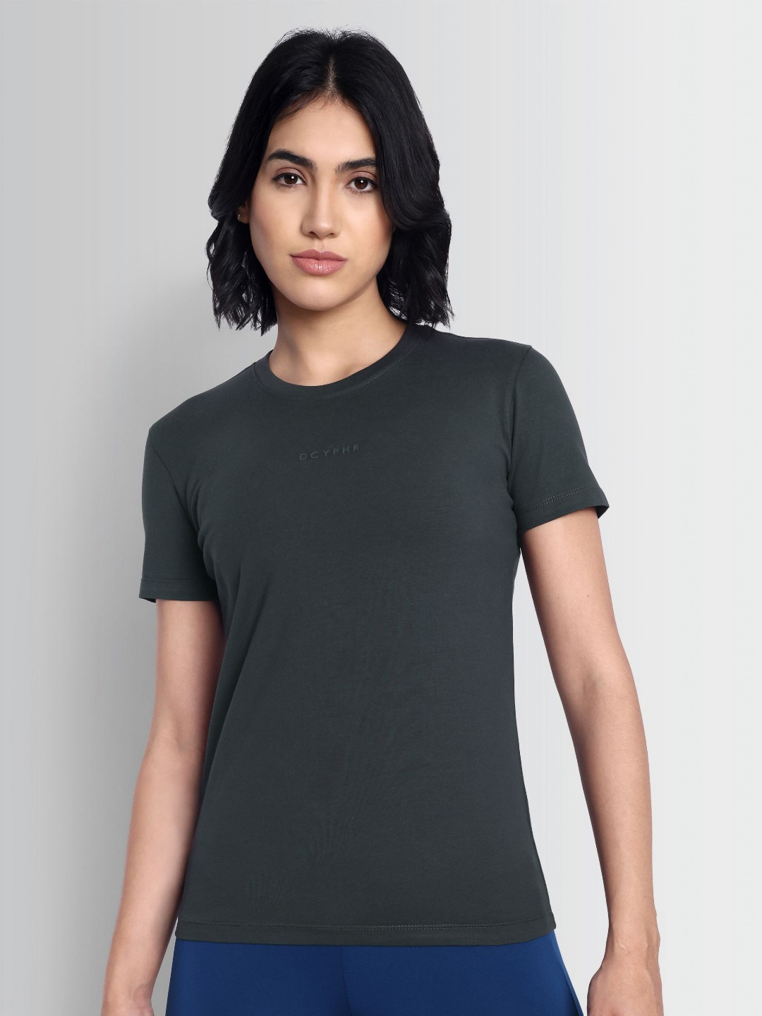 DCYPHR Brand Logo Round Neck Cotton T-shirt