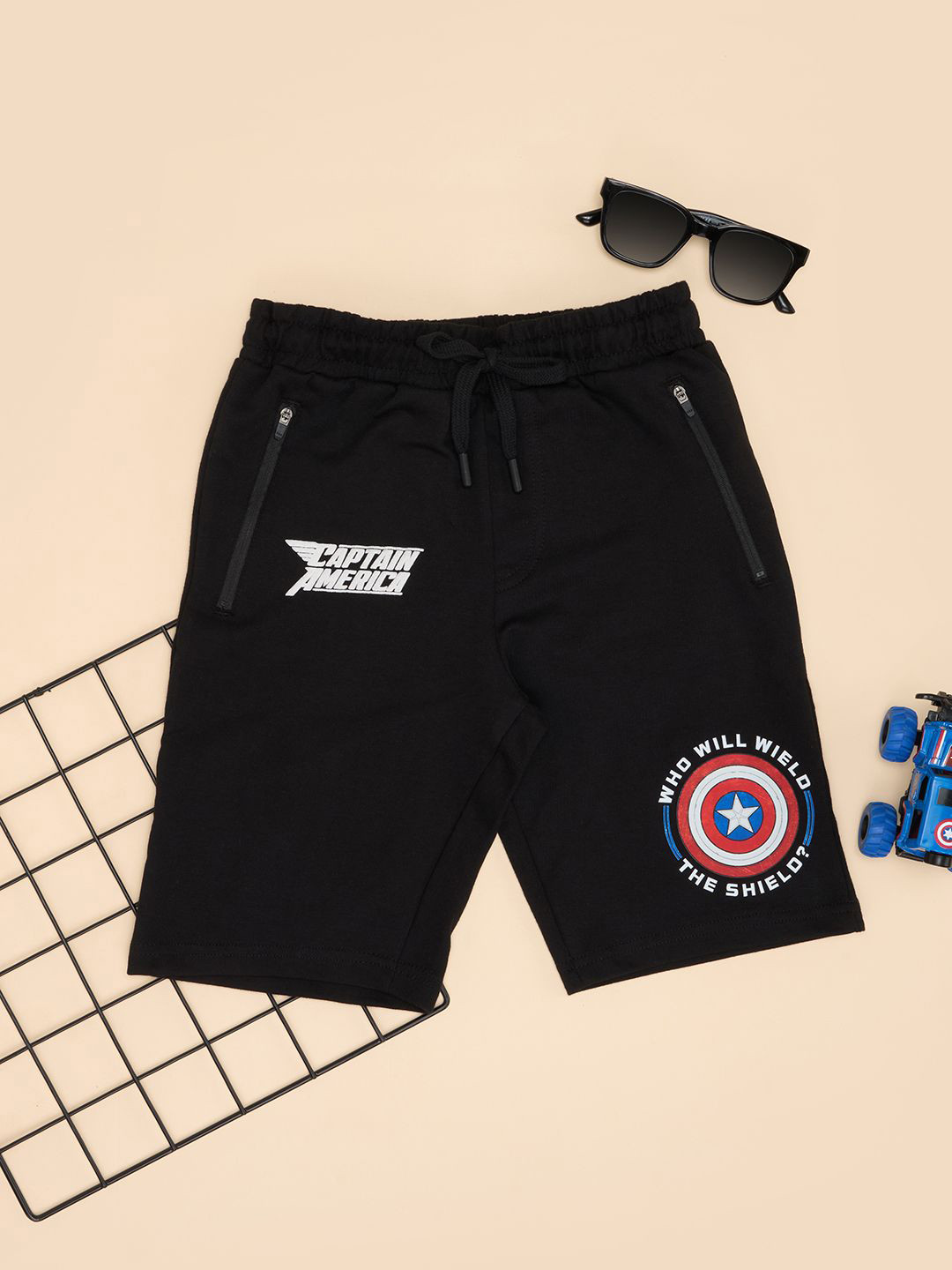 Pantaloons Junior Boys Printed Captain America Shorts