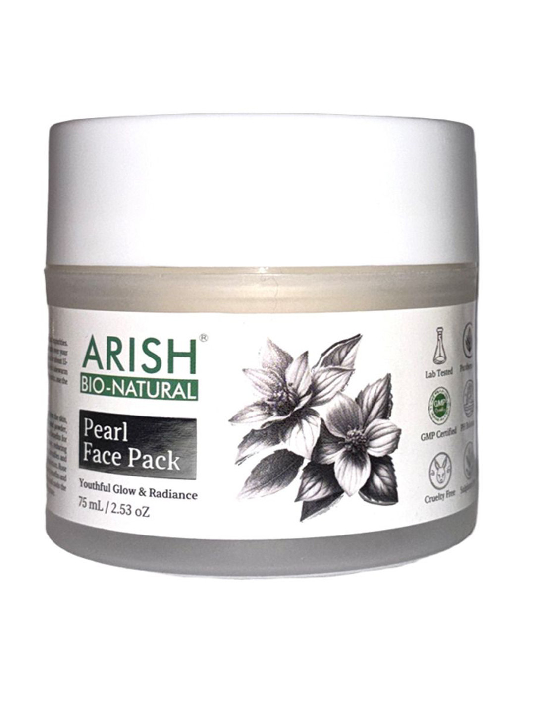 ARISH BIO-NATURAL Pearl Face Pack For Youthful Glow & Radiance - 75 ml