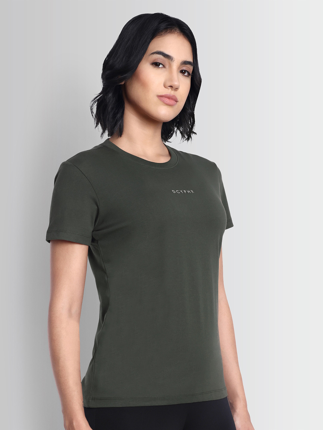 DCYPHR Brand Logo Printed Round Neck Cotton T-shirt
