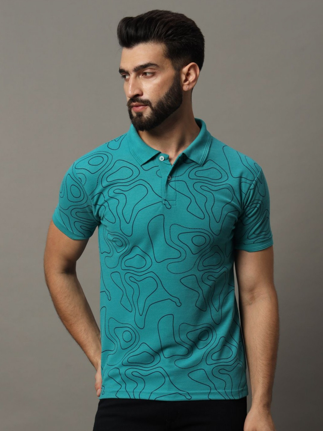 SZN Men Polo Collar T-shirt