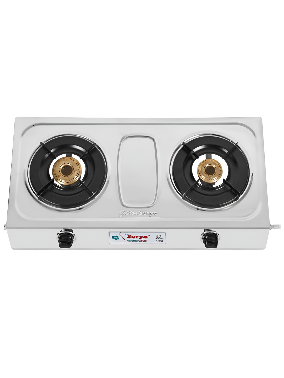GOLDEN SURYA Silver 2 Burners Top Gas Stove