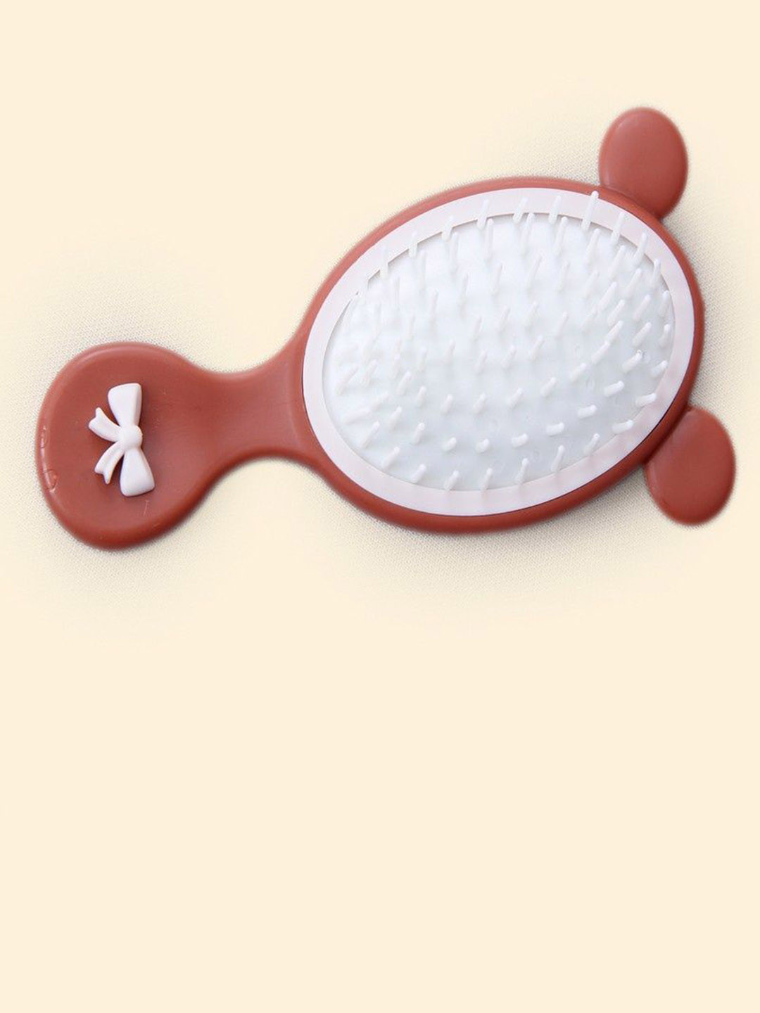Beutifly Mickey Mouse Paddle Oval Glossy Hair Brush- Brown