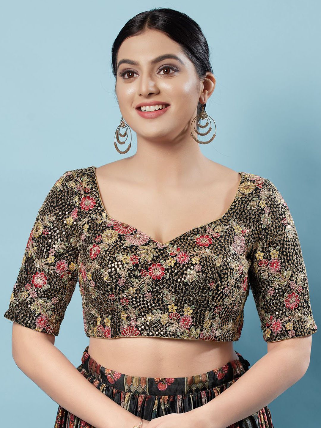 VAMAS - THE DESIGNER BLOUSES  Sweetheart Neck  Saree Blouse