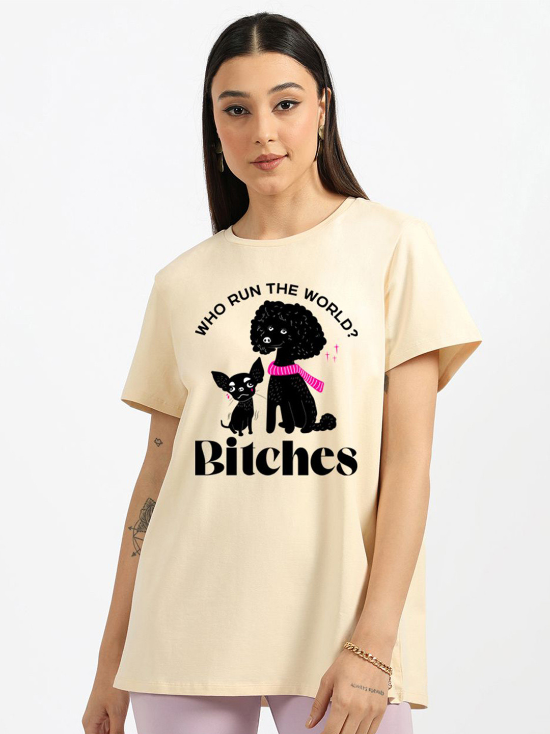 Blissclub Women Printed  Oversized T-shirt