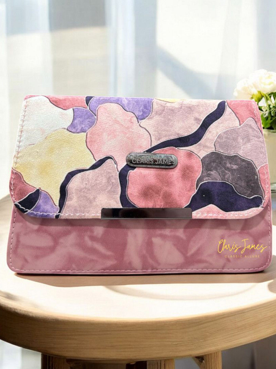 CLARIS JAMES Women Abstract Printed Sling Bag