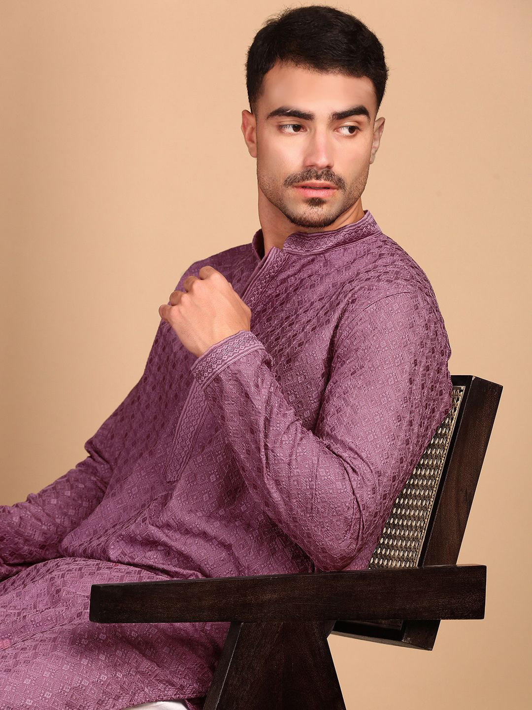 House of Pataudi Unleash Your Style With Chikankari Straight Kurta
