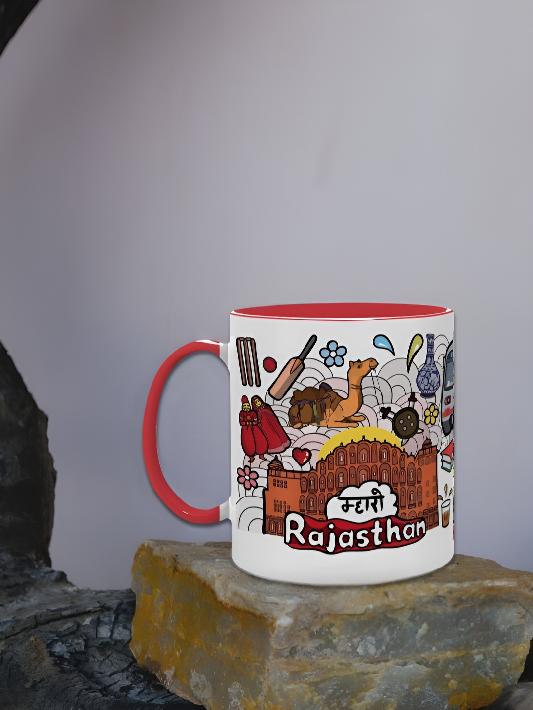 Indigifts Ora Gold White Conversational Ceramic Microwave Safe Mug-200ml