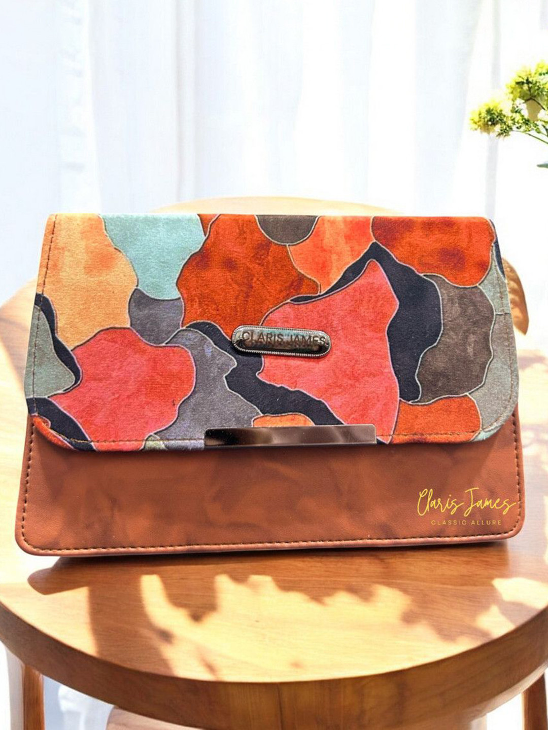 CLARIS JAMES Women Abstract Printed Sling Bag