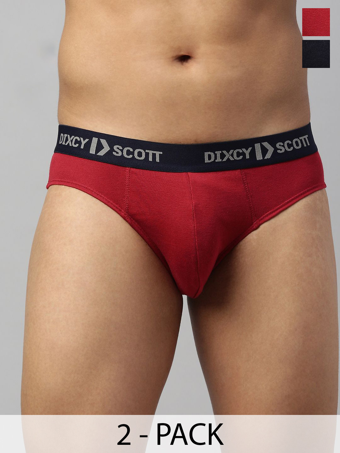 DIXCY SCOTT MAXIMUS Pack Of 2 Pure Cotton Basic Briefs N_MAXB03 SIZZLE-BRF-P2, NVBCH