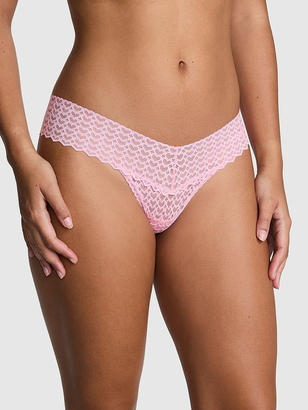 Victoria's Secret PINK Wink Heart Lace Thong Brief 1125870285S8