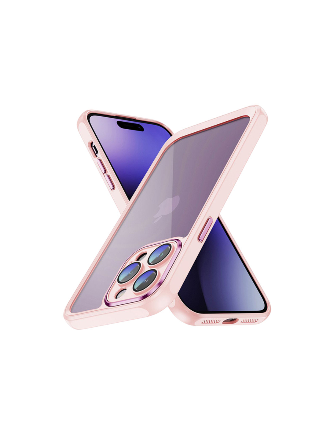 QRIOH iPhone 14 Pro Max Apricot Hybrid Clear Case