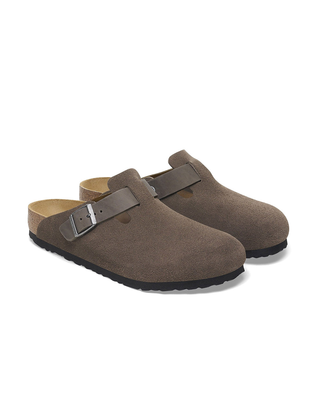 Birkenstock Boston BS Men Leather Buckle Clogs