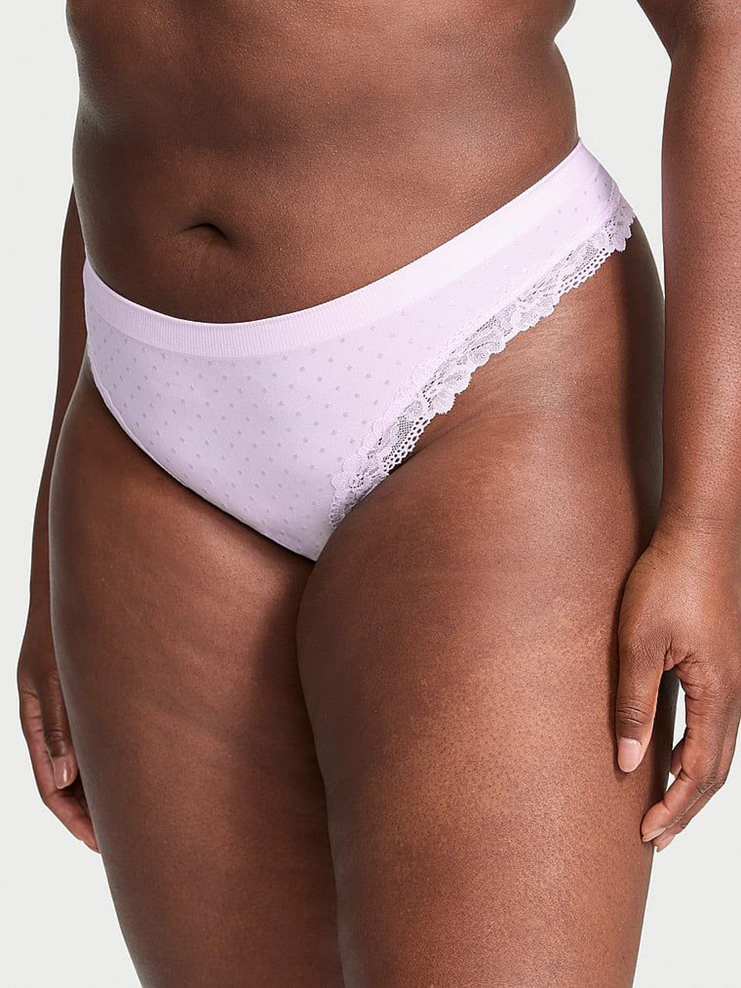 Victoria's Secret Seamless Lace-Trim Thong Brief 1125934614EV