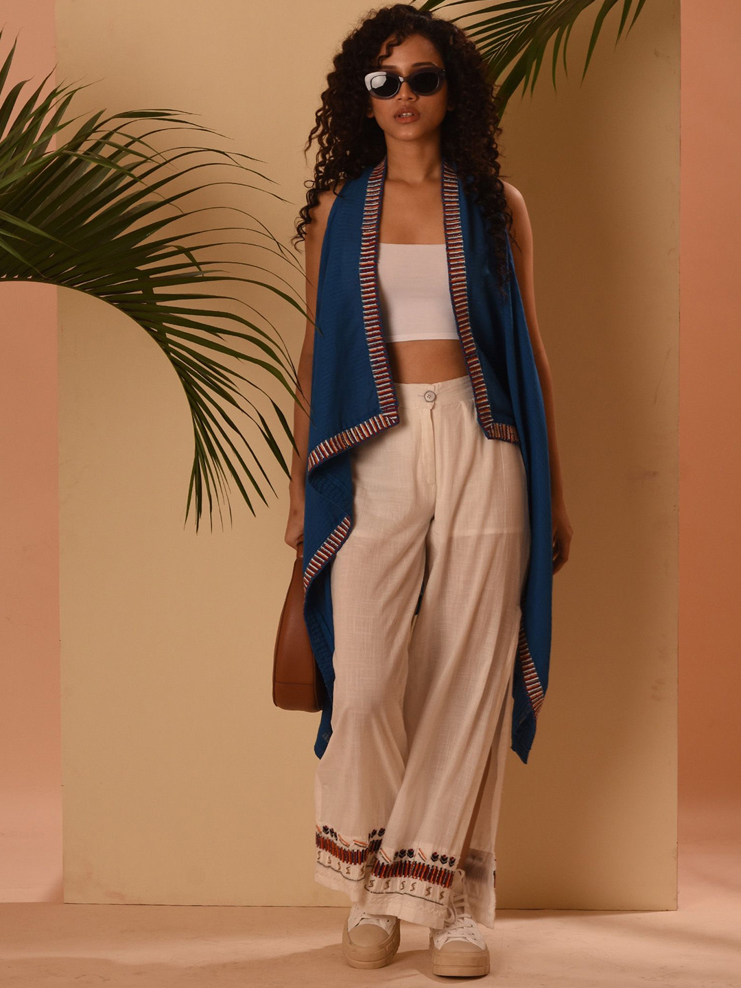 WHIMS Embroidered Crape With Trousers Co-Ords