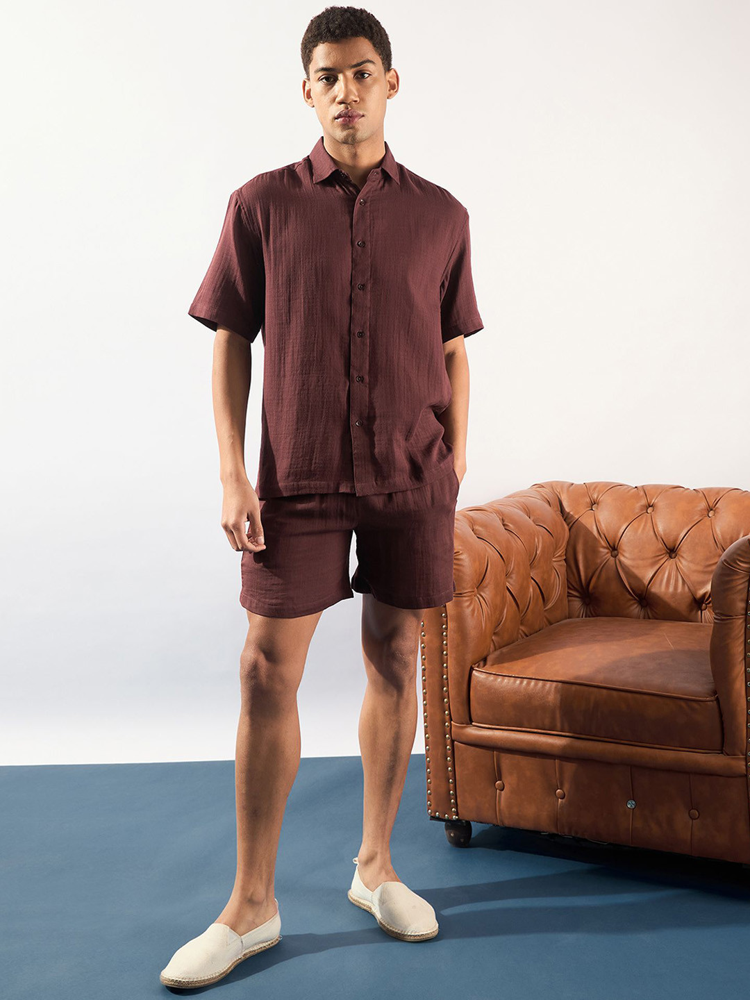 DENNISON Muslin Double Gauge Cotton Oversized Coord Set