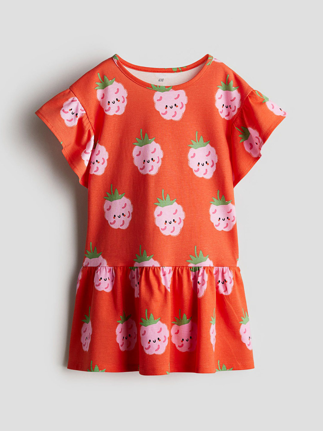 H&M Flutter-Sleeved Cotton Dress