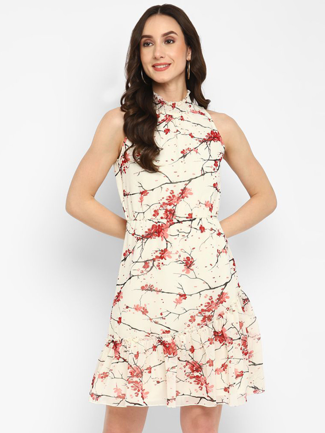 Taurus Floral Print Fit & Flare Dress