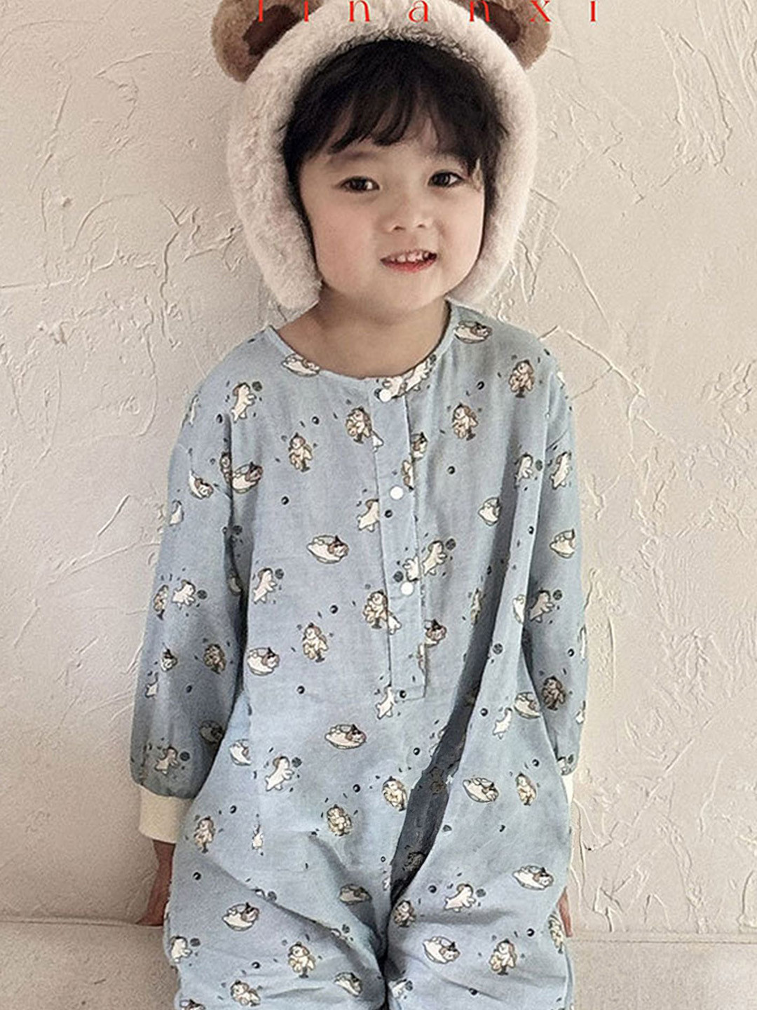 LULU & SKY Boys Blue Dungarees