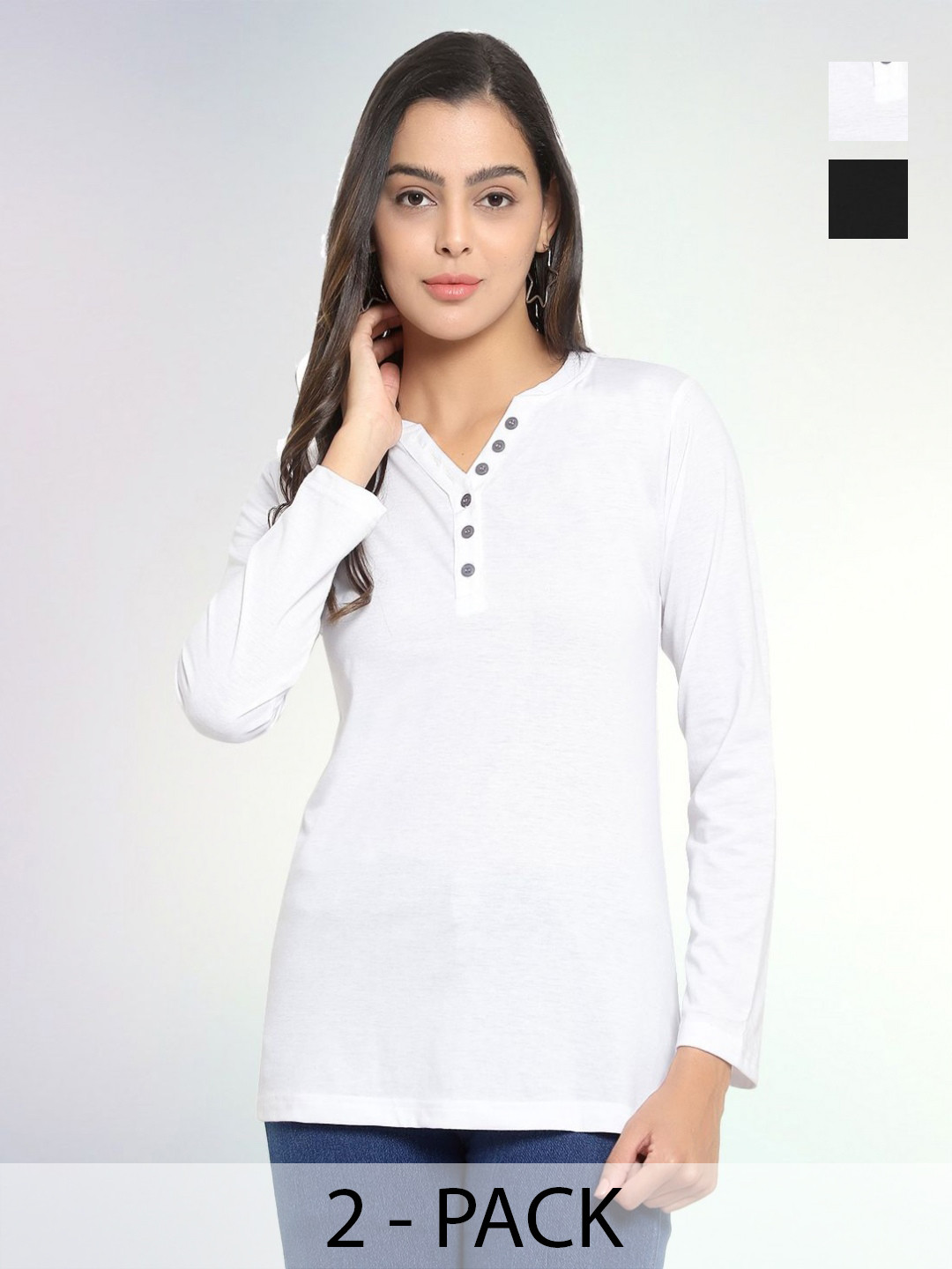 Boldwink Women Barbie V-Neck Pockets Slim Fit T-shirt