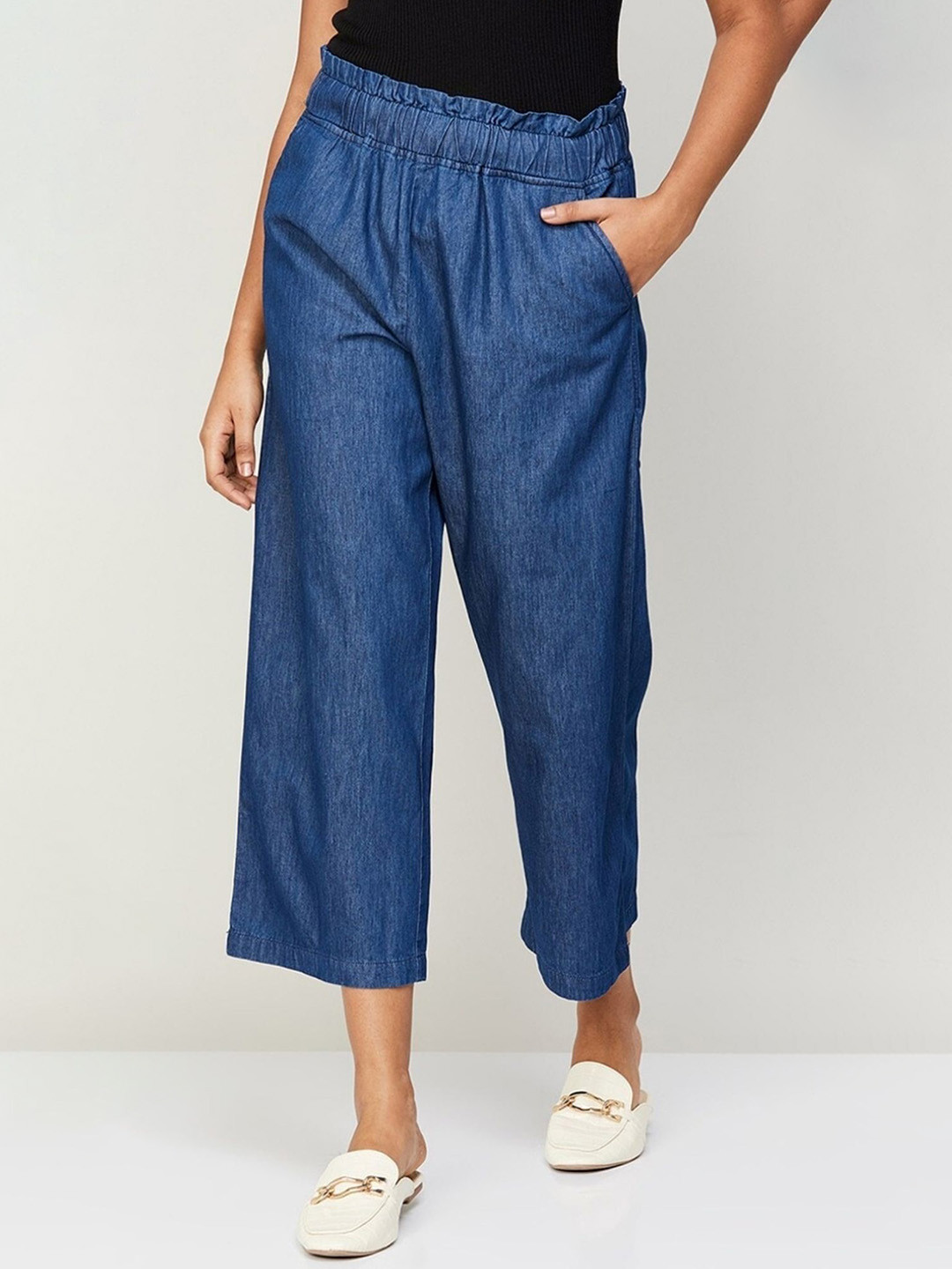Tripursundari Fashion Women Relaxed Fit Denim Regular Trousers