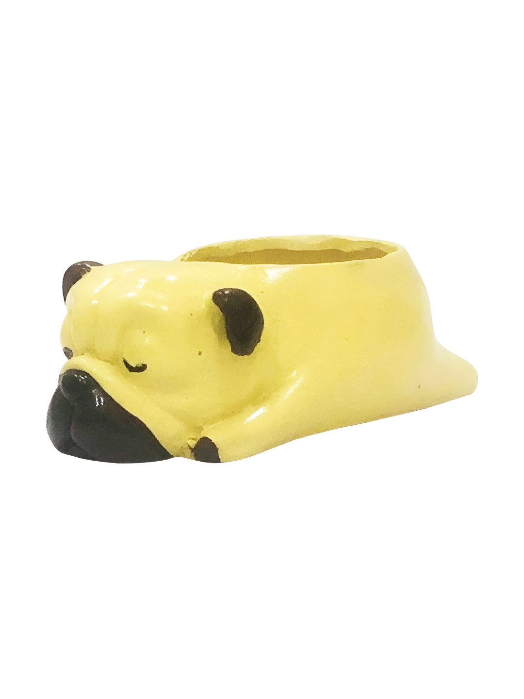 ShopMeFast Black & Yellow Dog Shaped Resin Flower Planters