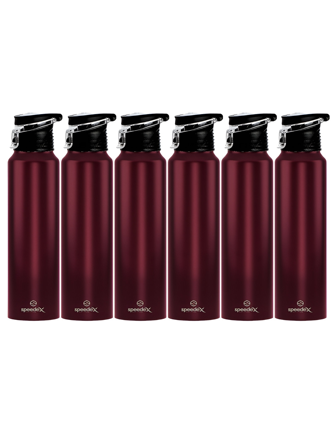 Speedex Simplex Maroon Brand Logo Stainless Steel Spill Proof 6 Piece Water Bottle - 1L