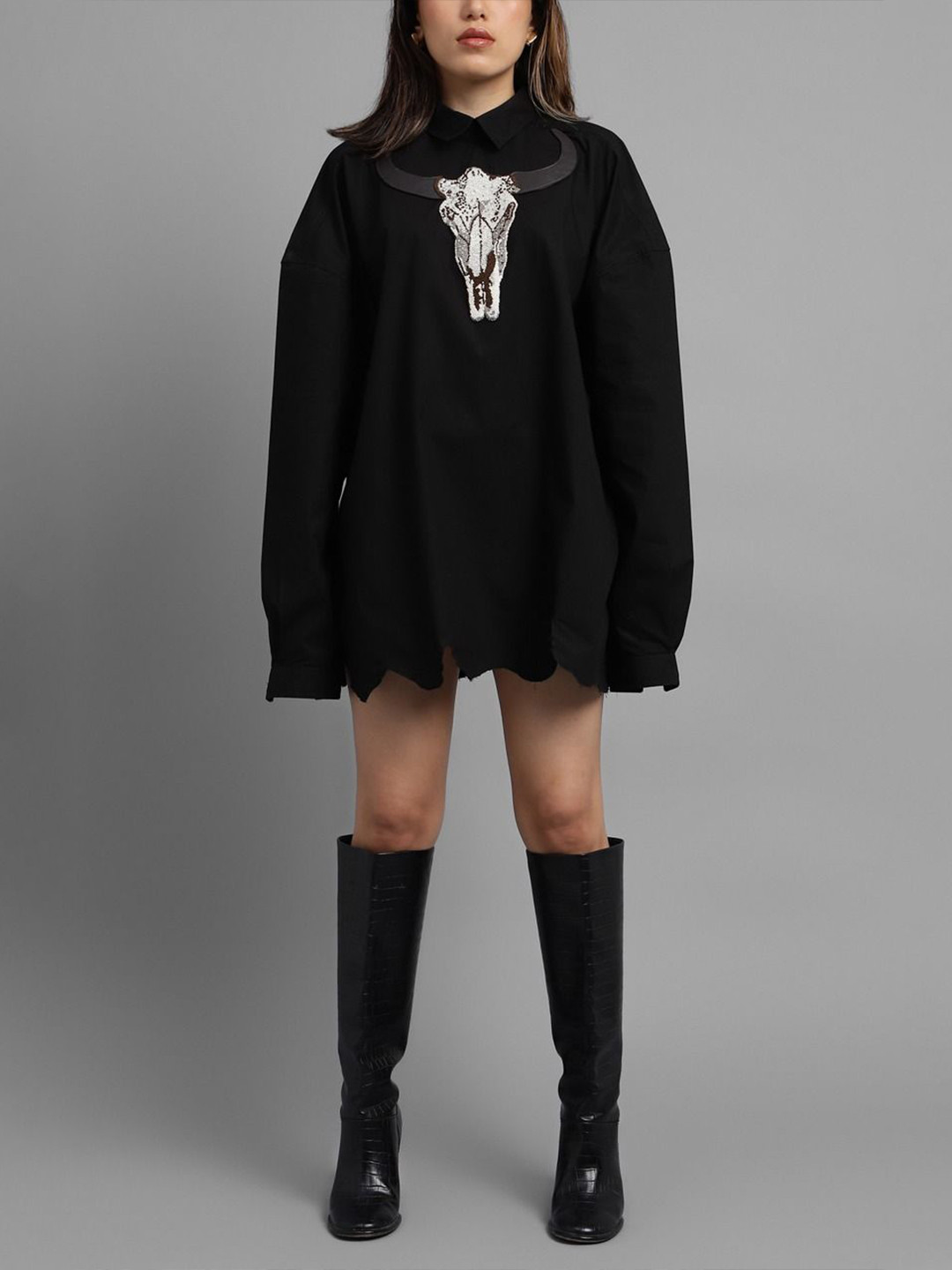 HUEMN Handcrafted Skull Shirt