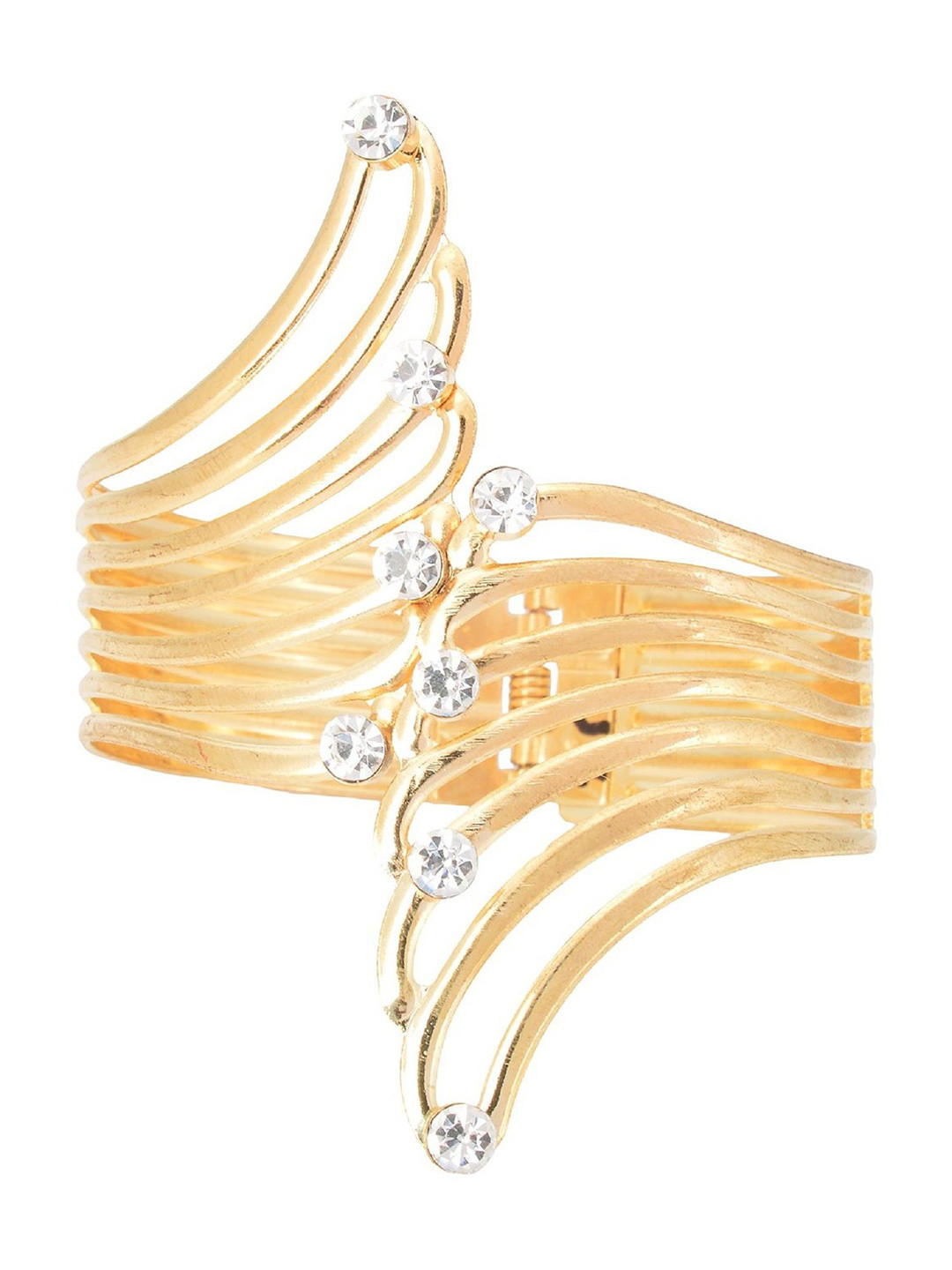JDX Women Emerald Gold-Plated Cuff Bracelet