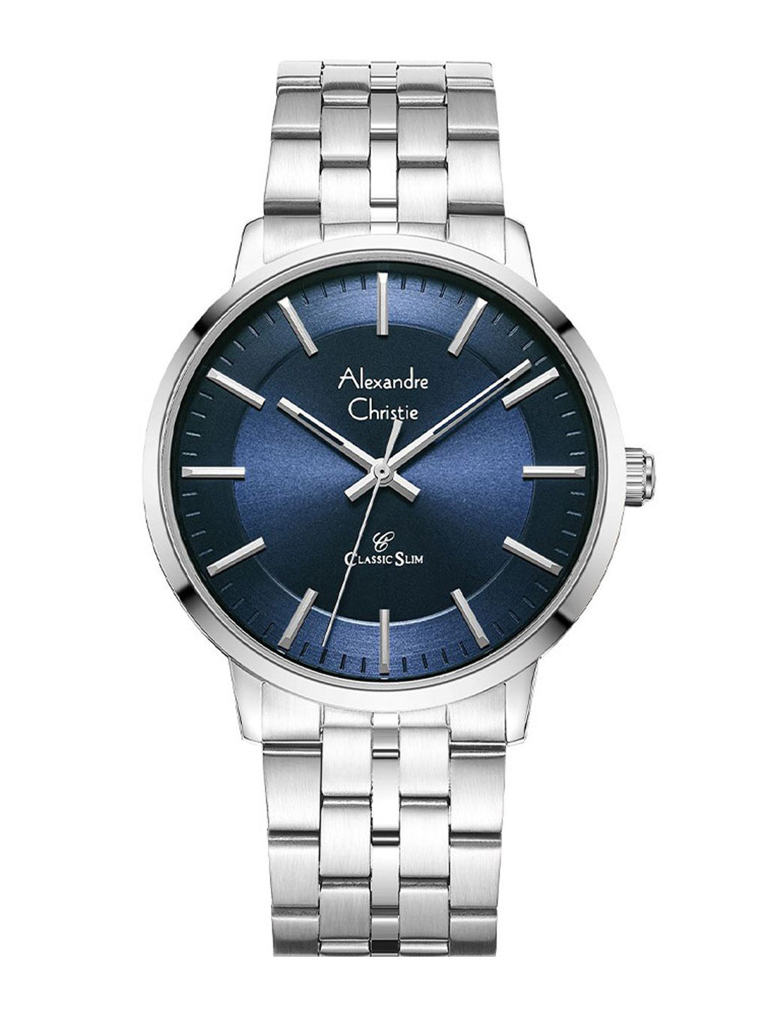 Alexandre Christie Men Mother of Pearl Dial & Stainless Steel Bracelet Style Straps Analogue Watch