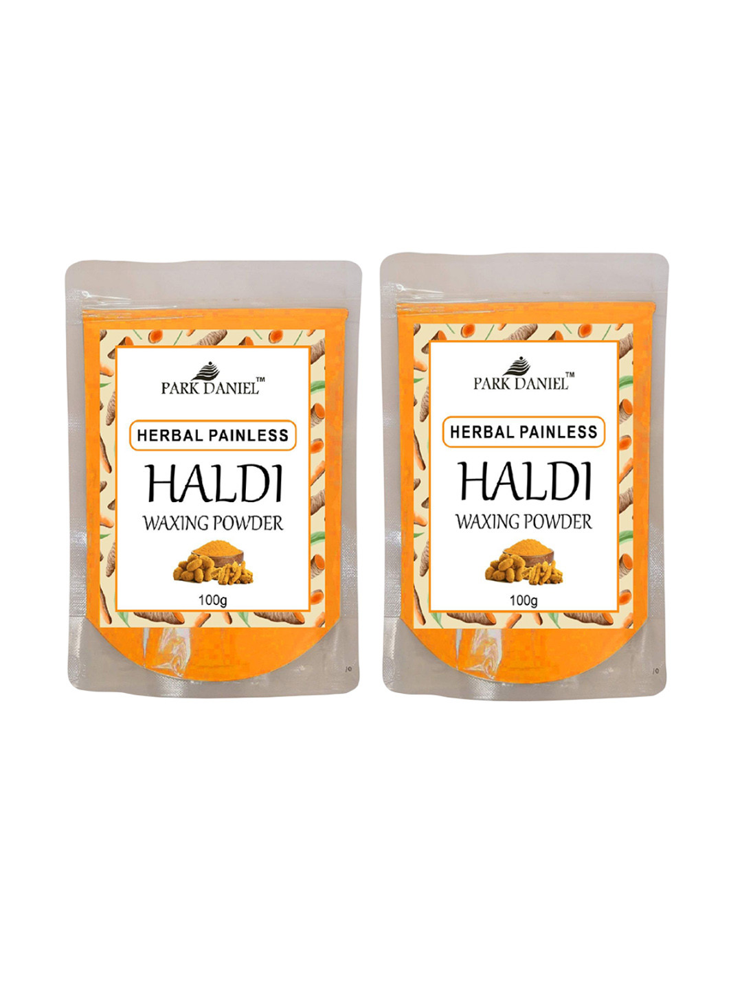 Park Daniel Set Of 2 Herbal Painless Haldi Waxing Powder - 100 g Each