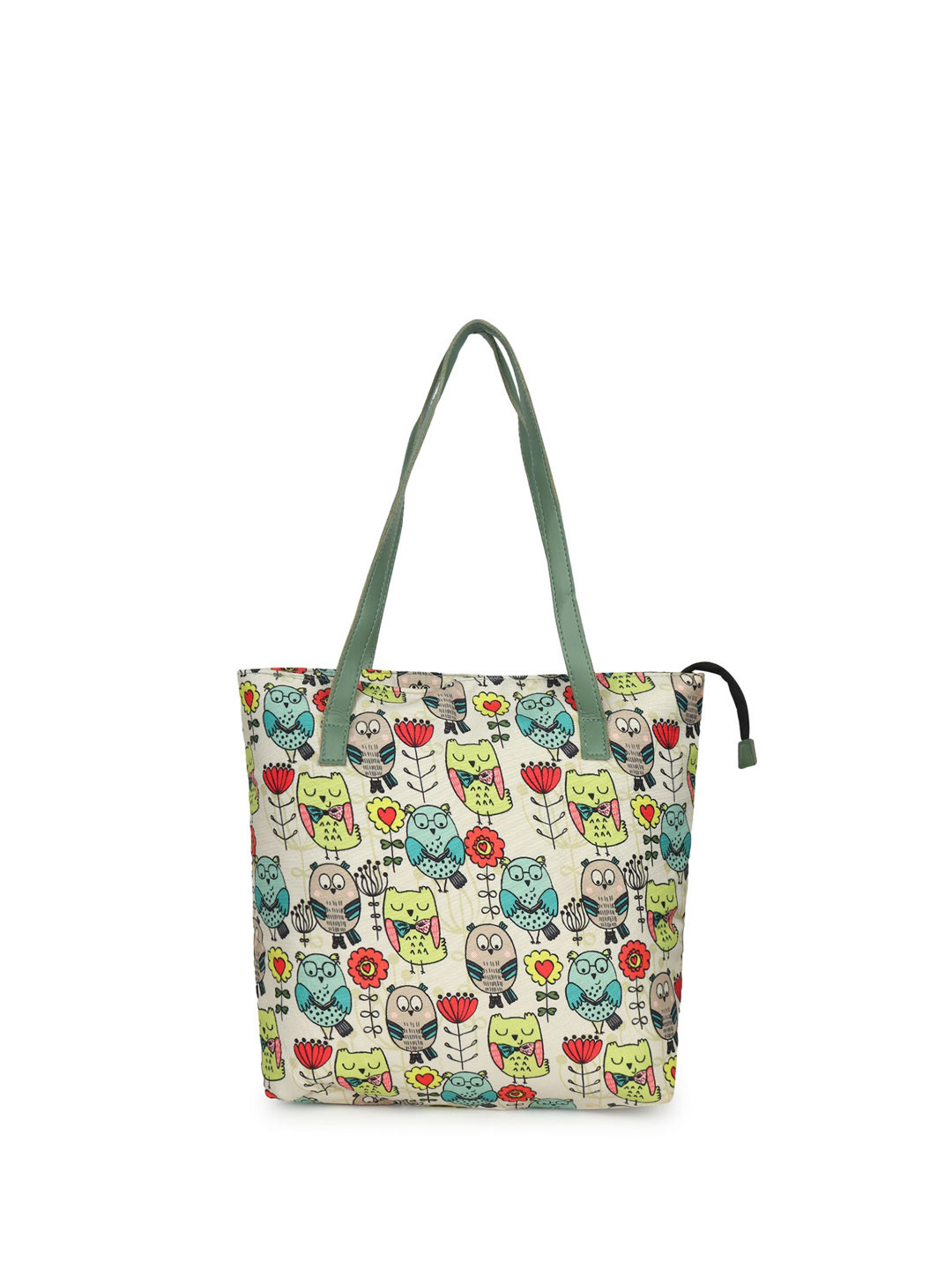 LADY QUINTON Floral Printed PU Shopper Handheld Bag
