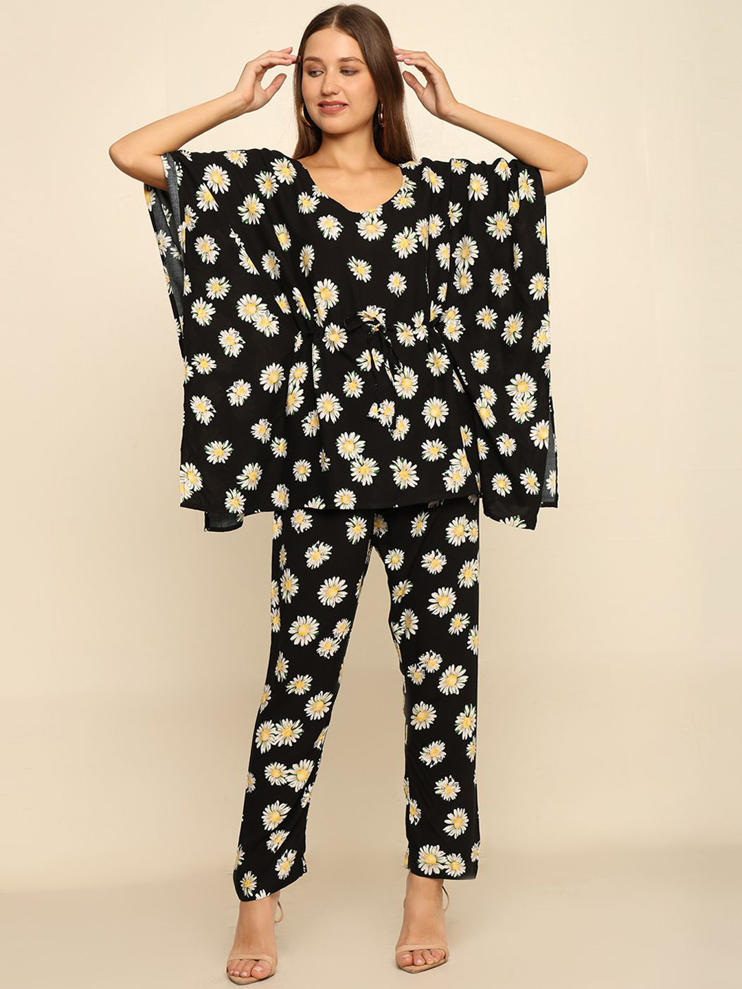 CRAFTBAZAR Digital Printed Tunic With Trousers Co-Ords