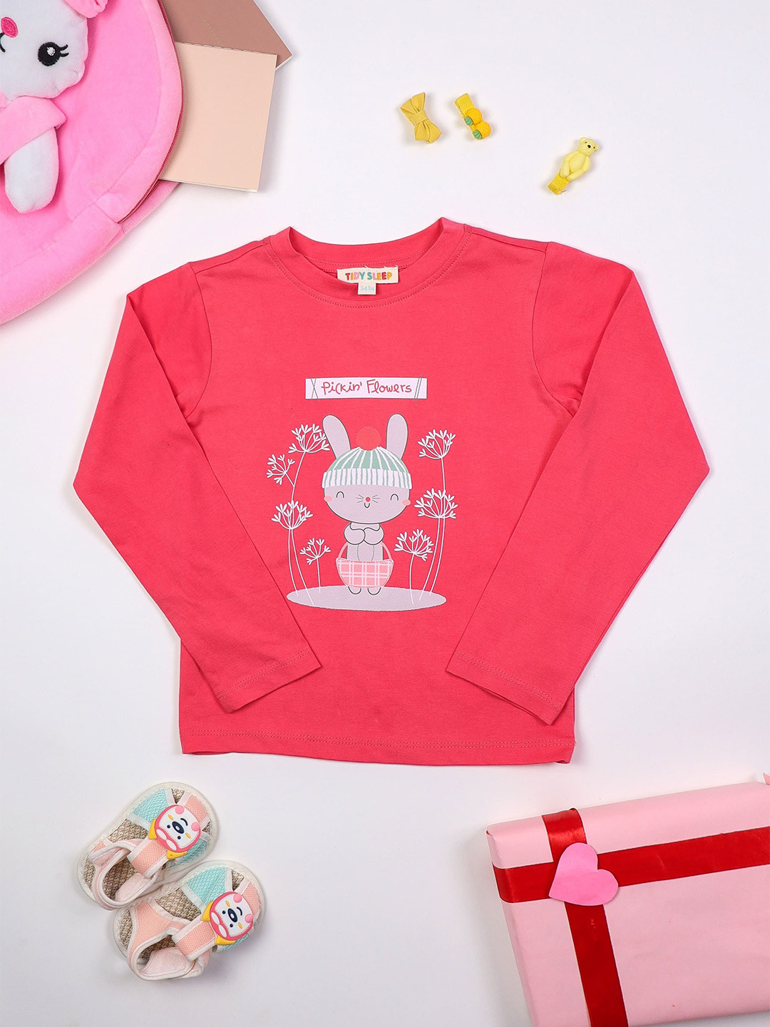 TIDY SLEEP Floral Print T-shirt Mini Dress