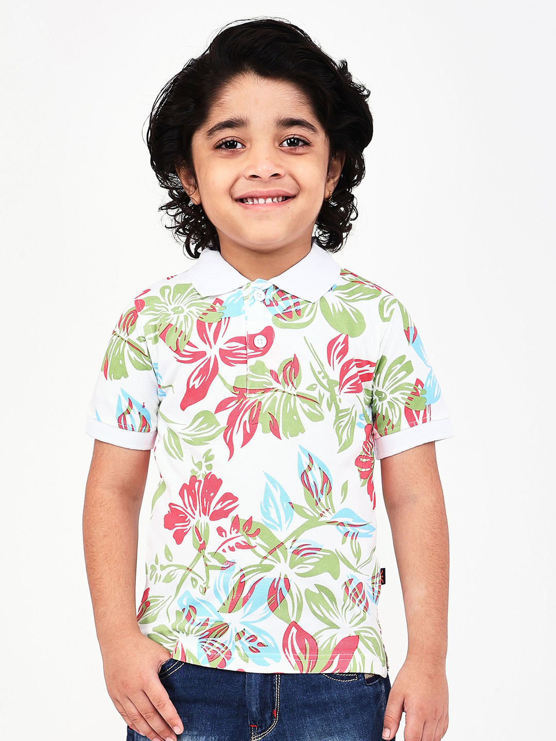 Killer Boys Printed Tropical Pure Cotton T-shirt
