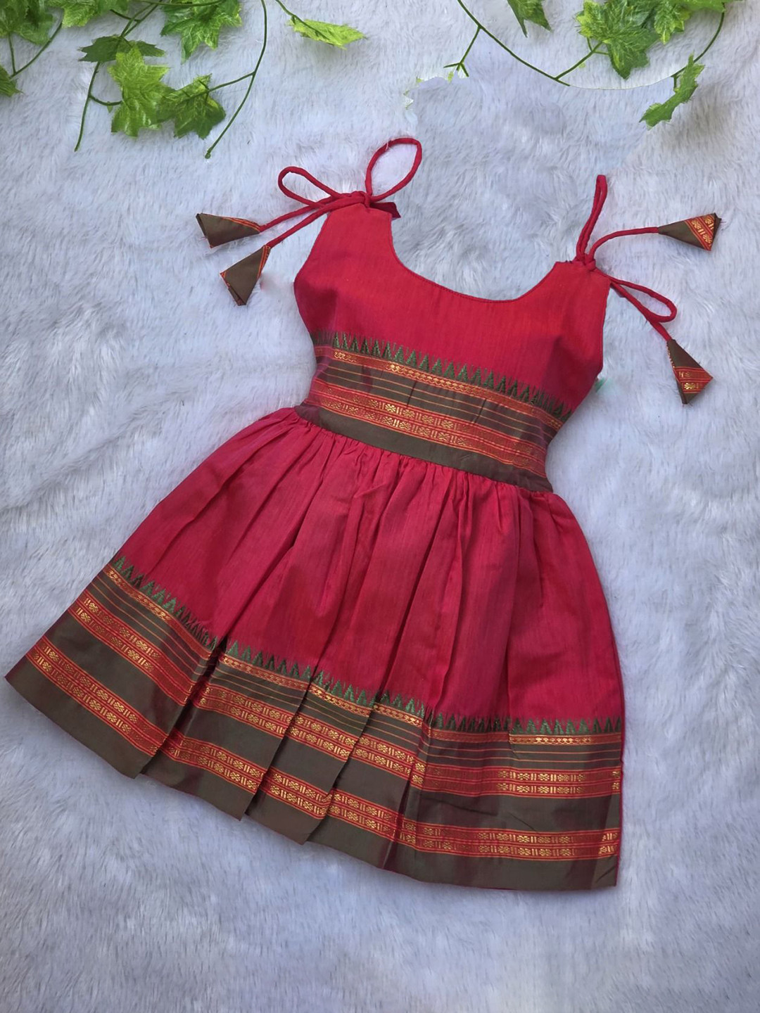 BAESD Infants Girls Printed A-Line Ethnic Dress