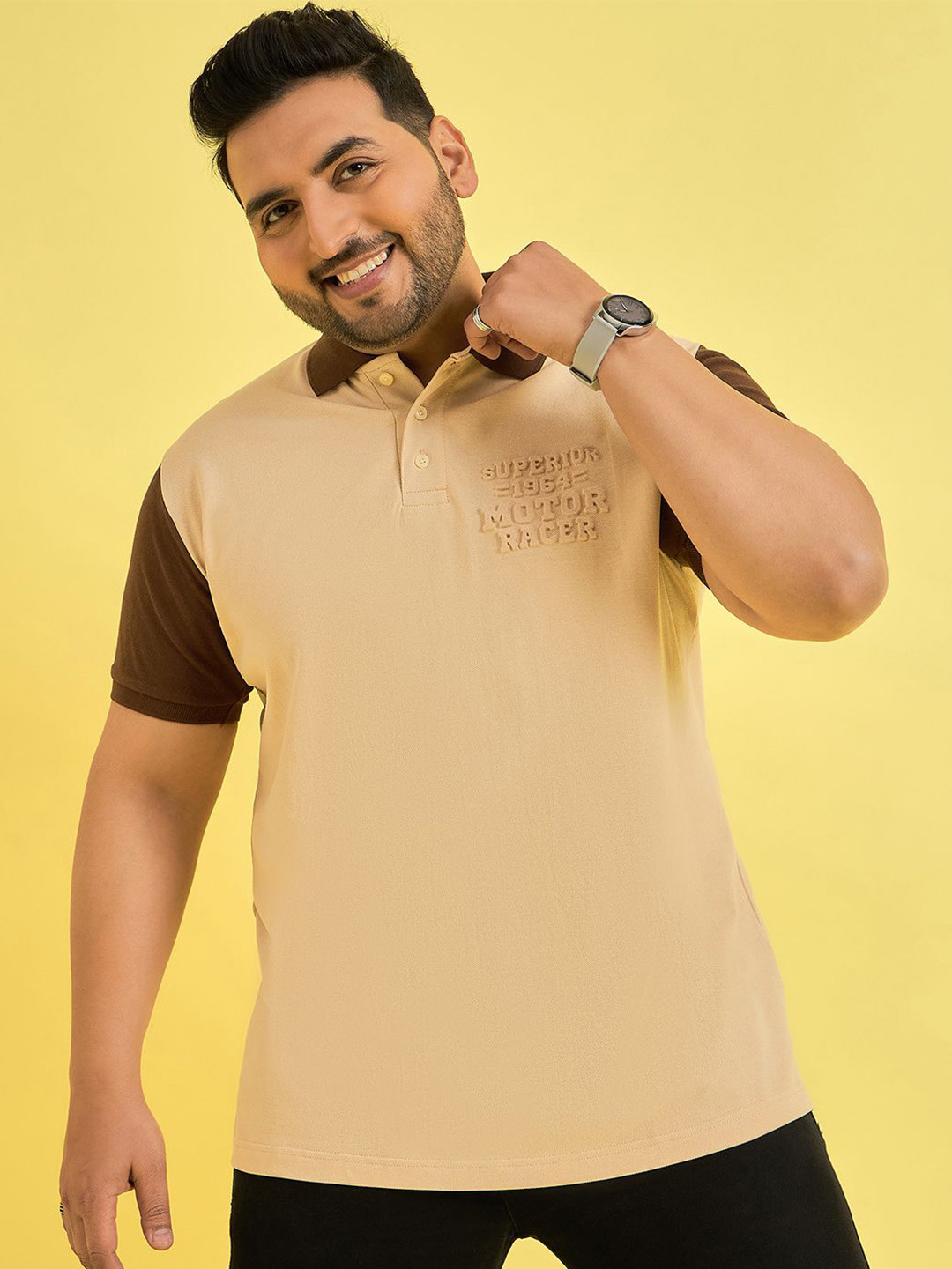 bigbanana Men Plus Size Polo Collar Anti Odour Pockets T-shirt